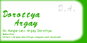 dorottya argay business card